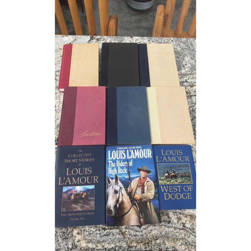 Lot of 9 Louis L'Amour Hardback Western Stories